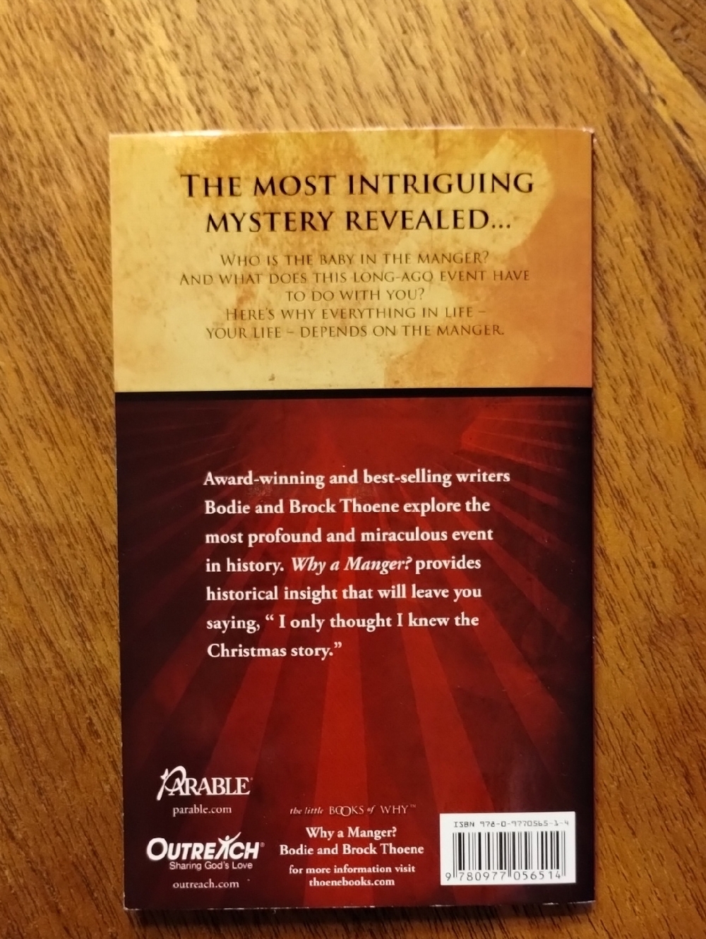 Why A Manger? Paperback - Picture 3 of 5